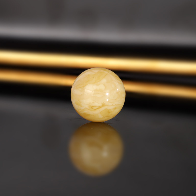 原矿天然俄料蜜蜡散珠 16.4mm WK16-09号 满蜡满密大单珠配珠圆珠