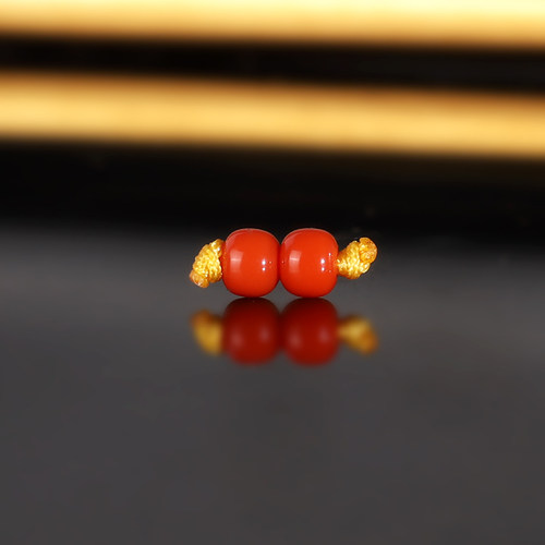 原矿天然瓦西南红老型珠散珠3.5mm2274号毕业级南红配珠单珠隔珠