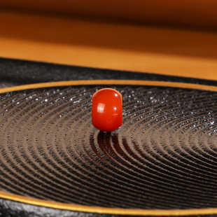 天然南红散珠GPD32 直径8.8mm 川料隔珠柿子红配珠单珠顶珠大孔