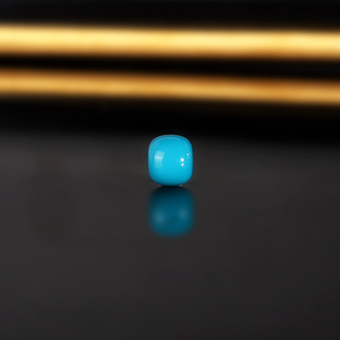 原矿天然绿松石老型珠散珠6.5x5.6mm GL5 玉化高瓷天花板配珠隔珠