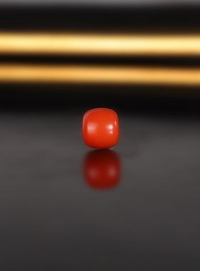 天然瓦西南红老型珠散珠 直径7x6.3mm 483号 大孔珠 哑光配珠隔珠