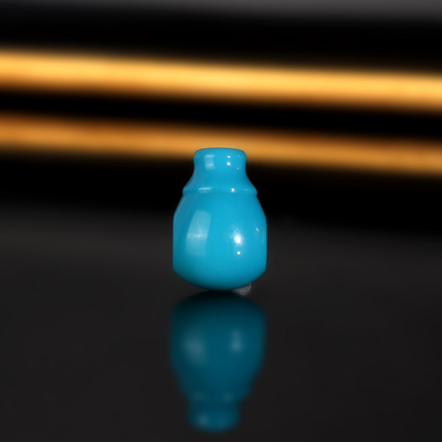 天然绿松石美国蓝松睡美人一体三通佛头GT13 直径8.1x12.2x8.2mm
