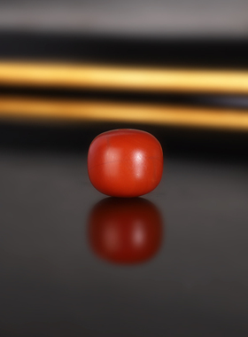 天然毕业级瓦西南红老型散珠11.6x6.4mm哑光 346号 柿子单珠配珠