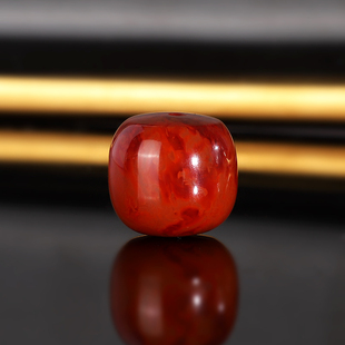 瓦西南红老型珠2288号 直径14.4x13.3mm高货火焰纹散珠满色满肉