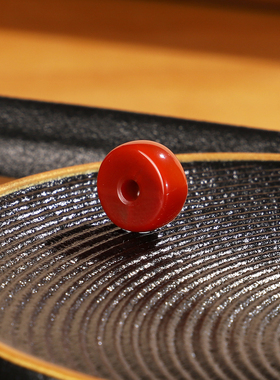 原矿天然川料瓦西南红散珠隔珠直径11x5mm CA9 牛血红配珠配饰