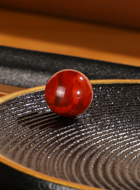 原矿天然川料瓦西南红散珠11.3mmCD25火焰红配珠满肉单颗配饰