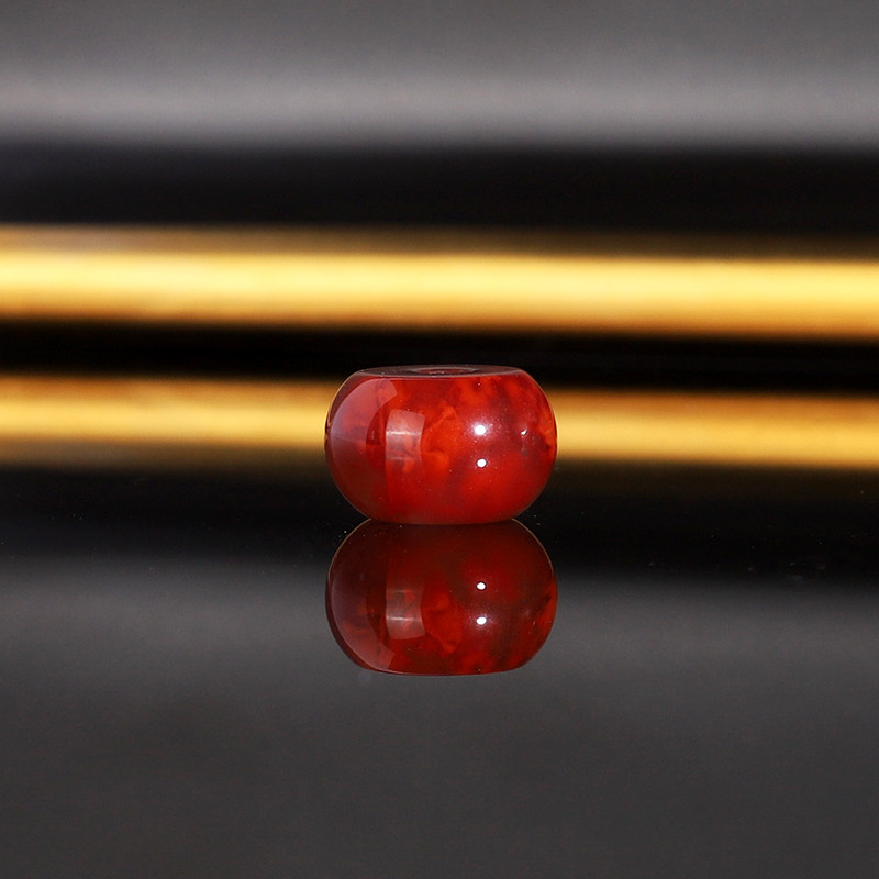 天然川料南红火焰隔珠CG7 精工 直径10.7x6.8mm 火焰纹配珠散珠