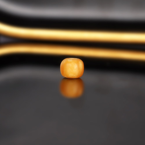 天然老蜡老型珠散珠 直径9x7.3mm LL68云端古董老蜜蜡配珠隔珠