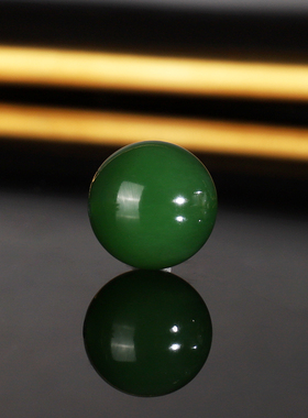 天然俄料碧玉散珠11.8mm 73号 羊脂玉老坑碧玉辣绿色配珠单珠隔珠