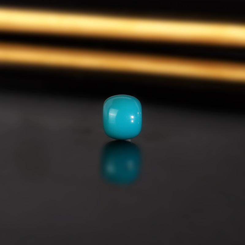 原矿天然绿松石老型珠散珠7.1x6.3mm GL20玉化高瓷天花板配珠隔珠