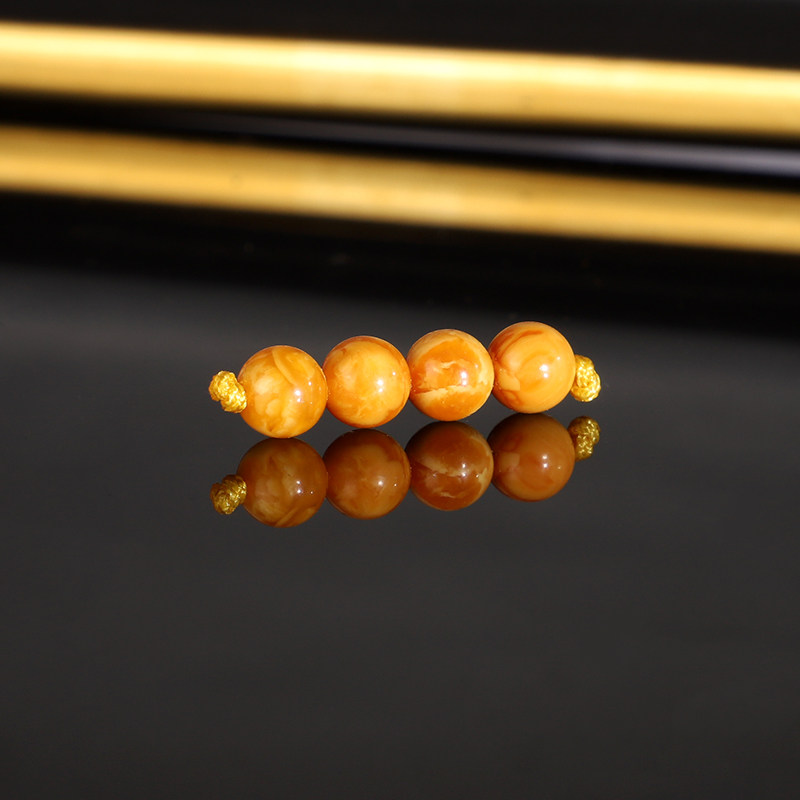 天然俄料高货收藏老蜡散珠5mm T2891-T2930 满蜡古董蜜蜡配珠隔珠