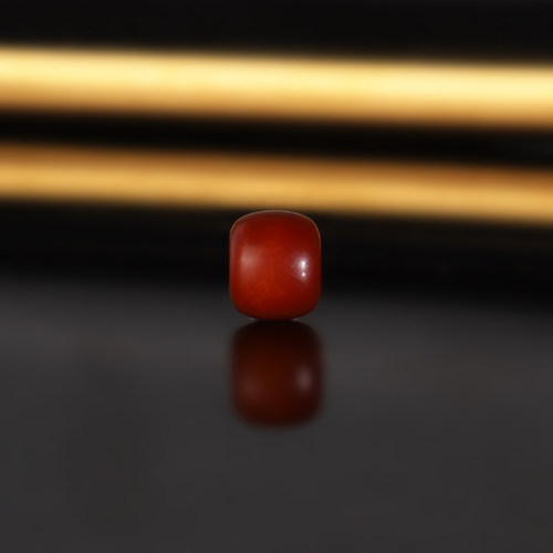 天然云端老蜡老型珠2149号 直径7x5.7mm 红皮古董老蜜蜡配珠散珠