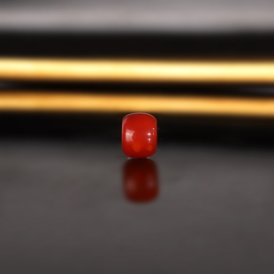 毕业级隔珠配珠 N97 原矿天然川料牛血红南红老型散珠 8x6.2mm