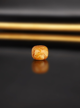 天然云端老蜡老型珠 779号 直径9.1x7.4mm 古董老蜜蜡配珠散珠