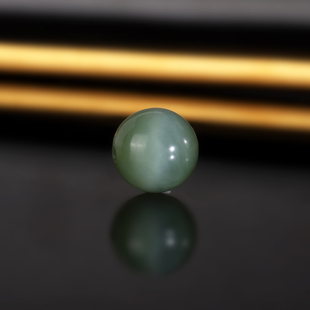 天然俄料碧玉猫眼散珠11.5mm 2070号 柔光和田玉配珠隔珠