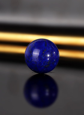 天然阿富汗青金石散珠 16mm 1396号 帝王蓝青金配珠隔珠