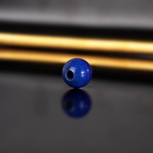 天然阿富汗青金石散珠 10.6mm 1394号 大孔珠 帝王蓝青金配珠隔珠