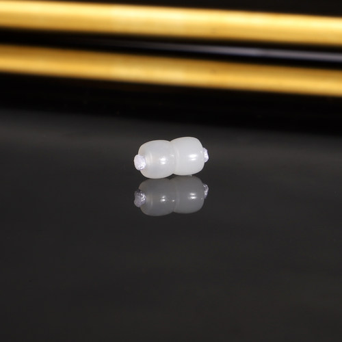天然新疆和田玉直切珠 直径5x4mm 3104号 于田料配珠散珠隔珠