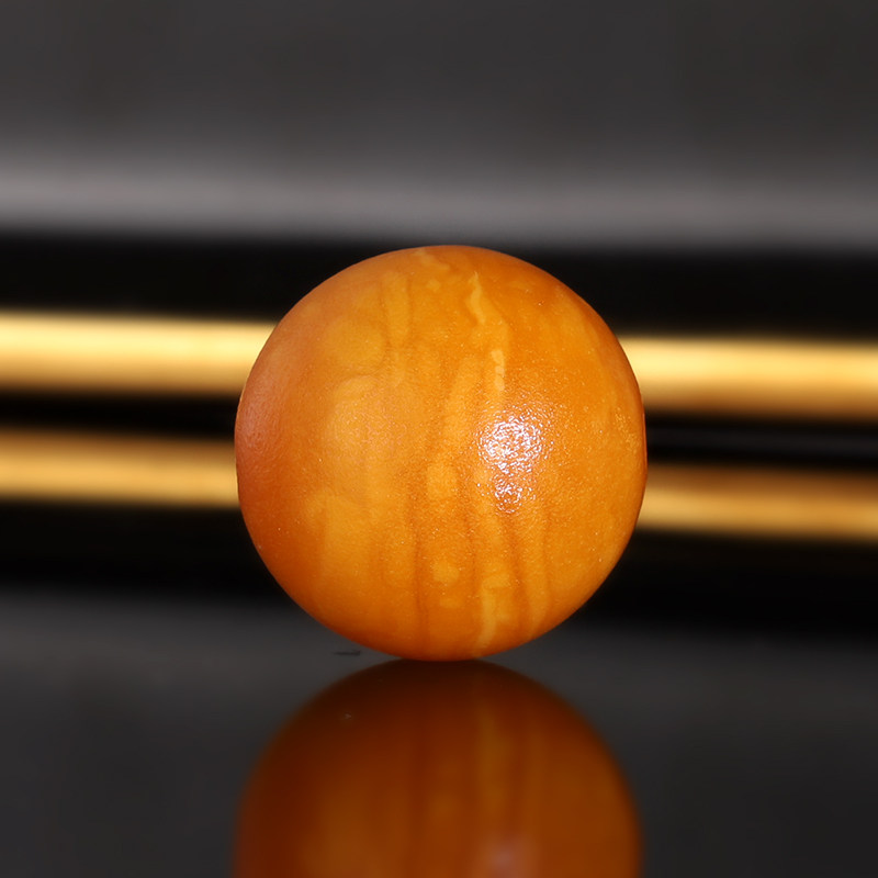 天然俄料老蜜蜡散珠22mm 大单珠 古董老蜡满密满蜡配珠锁骨珠