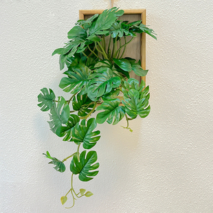ins风仿真植物墙面装饰龟背叶挂件室内墙壁假花藤蔓电视背景遮丑
