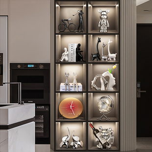 高端大气酒柜装饰品摆件轻奢高档客厅餐边电视柜暴力熊红酒架家居