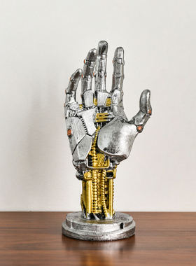 赛博朋克机械手摆件阿修罗游戏手柄支架戒指手串桌面挂架拍摄道具