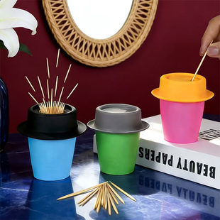 高档个性牙签筒牙签盒家用客厅餐桌牙线牙签桶卡通创意棉签收纳盒