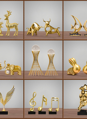 轻奢高档酒柜装饰品摆件