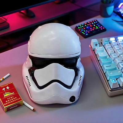 创意骑士头盔烟灰缸防飞灰装饰品