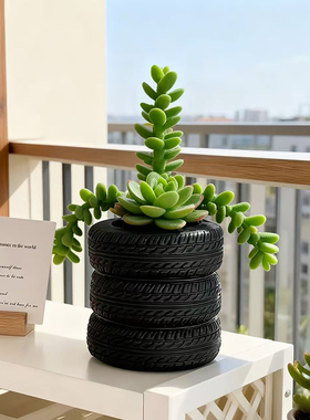 创意轮胎花盆仙人球多肉绿植盆栽