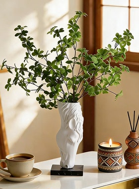 新中式创意马头饮水花瓶摆件