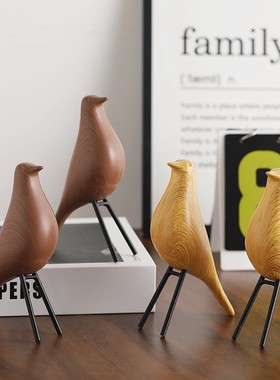 简约伊姆斯小鸟摆件工艺品摆设