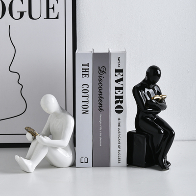 创意人物书挡酒柜摆件家居装饰品