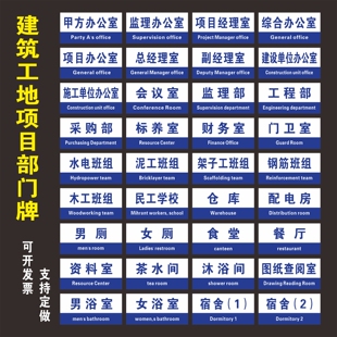 建筑工地项目部科室门牌总经理办公室门牌仓库宿舍门牌科室牌