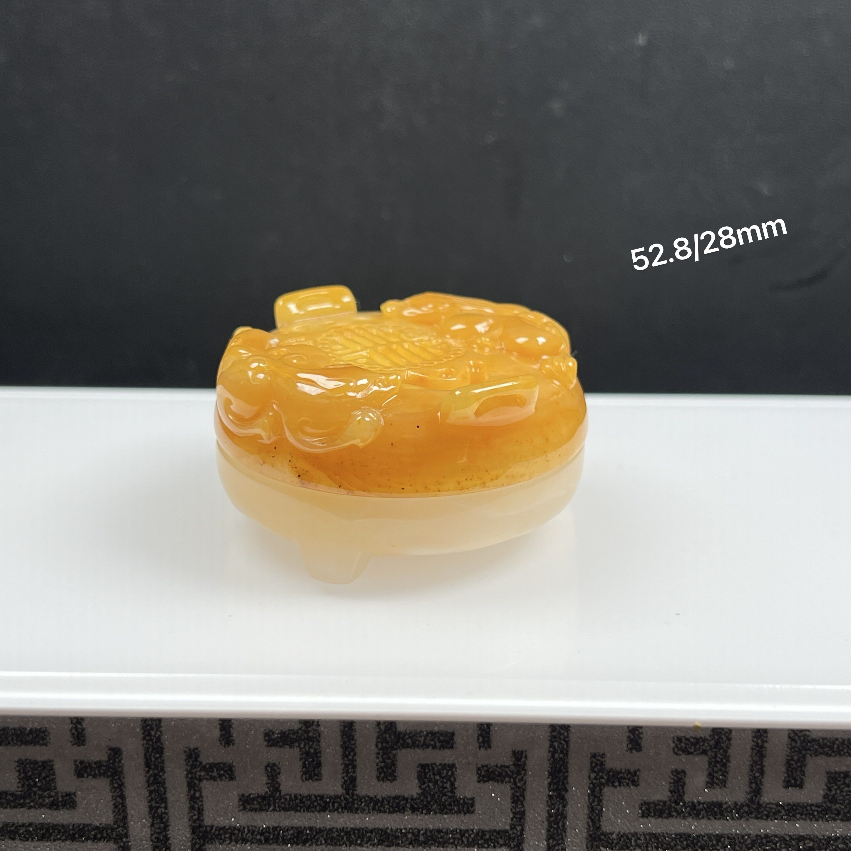 天然玉石精品珠宝云南黄龙玉香炉人中之龙摆件正品雕刻招财送礼