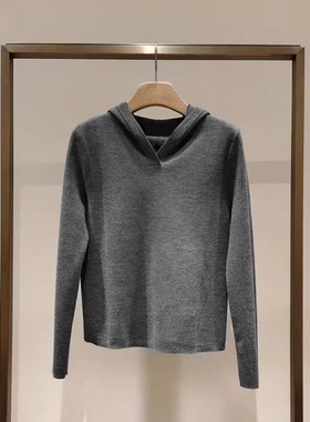 秋冬新款100%绵羊毛经典针织连帽衫4699C/4700C