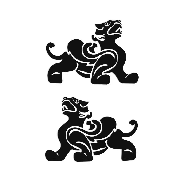 个性车贴 神兽麒麟车贴 电动电瓶车贴 划痕贴伤痕擦伤贴汽车贴纸