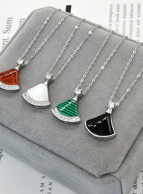 贝母扇形ins冷淡风小裙子项链