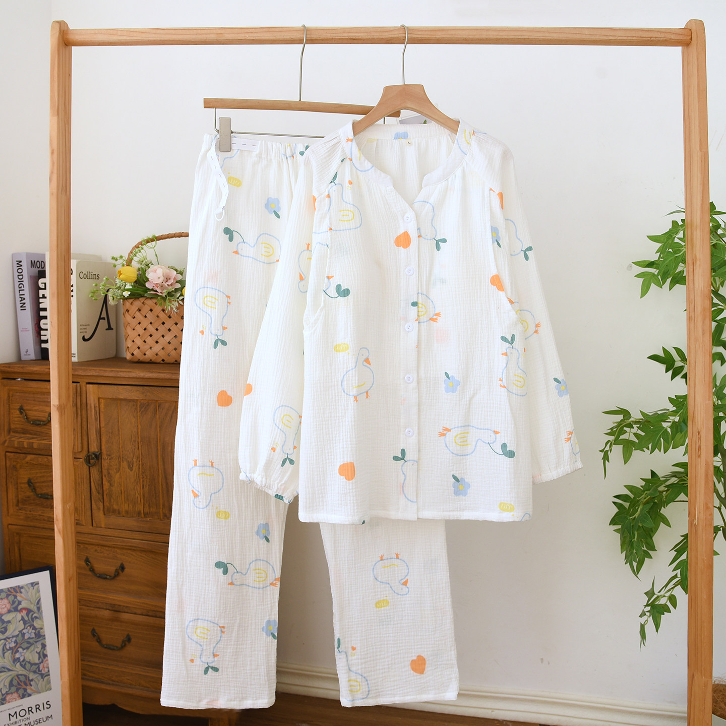 夏季月子服纯棉纱布吸汗透气春秋薄款孕妇睡衣产妇带胸垫哺乳衣,孕妇装/孕产妇用品/营养,家居服套装,淘宝优惠券,粉丝福利购,淘宝优惠卷