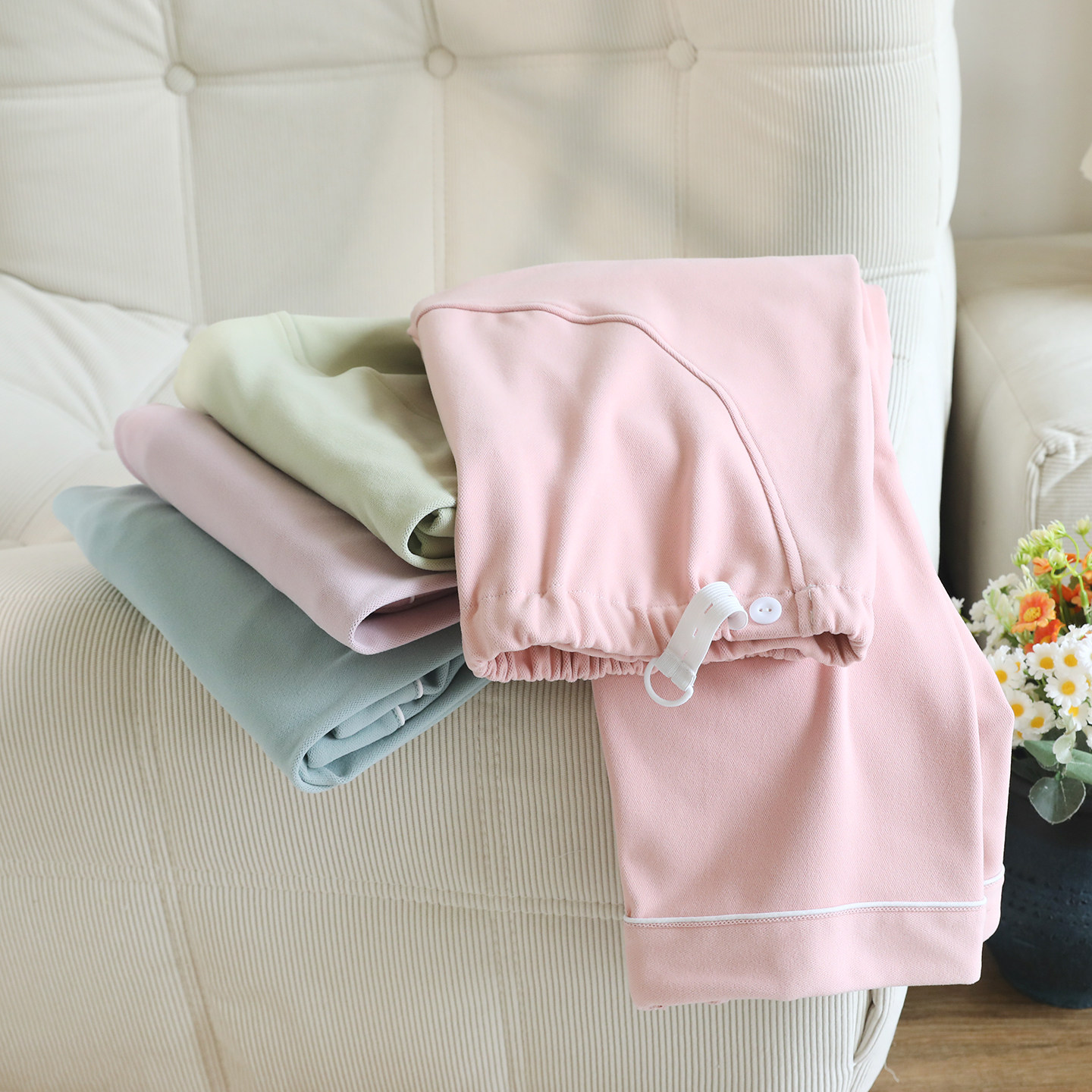 德绒孕妇睡裤春季薄绒可调节月子裤长裤孕期打底居家不勒肚家居裤