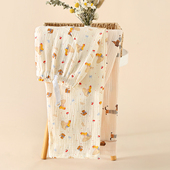 可调节春秋长裤 家居裤 托腹裤 薄款 不勒肚子 纯棉纱布春季 孕妇睡裤