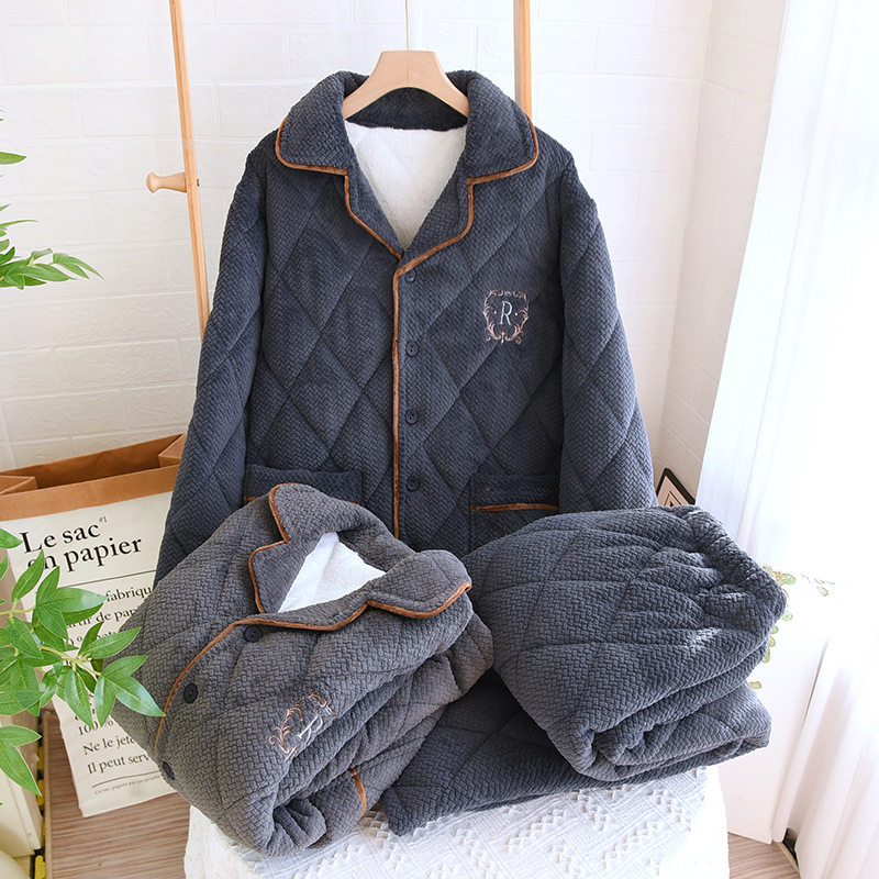 睡衣男款冬季三层夹棉2025新款冬天珊瑚绒加绒加厚家居服套装,女士内衣/男士内衣/家居服,睡衣/家居服套装,淘宝优惠券,粉丝福利购,淘宝优惠卷