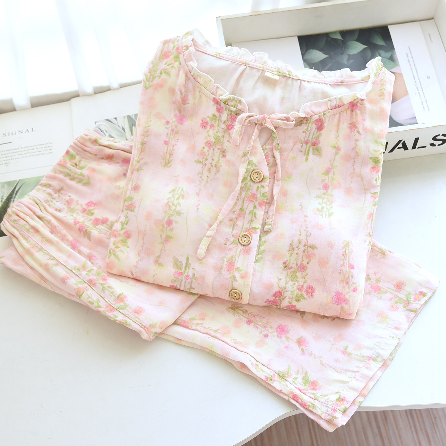 月子服夏季薄款纱布孕妇睡衣竹棉纤维吸汗产后8月份9哺乳喂奶衣,孕妇装/孕产妇用品/营养,家居服套装,淘宝优惠券,粉丝福利购,淘宝优惠卷