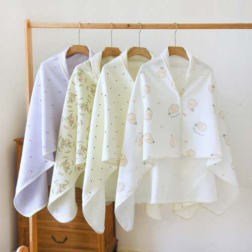 月子披肩孕妇产妇纯棉产后哺乳月子服空气棉护肩睡觉颈椎坎肩秋冬