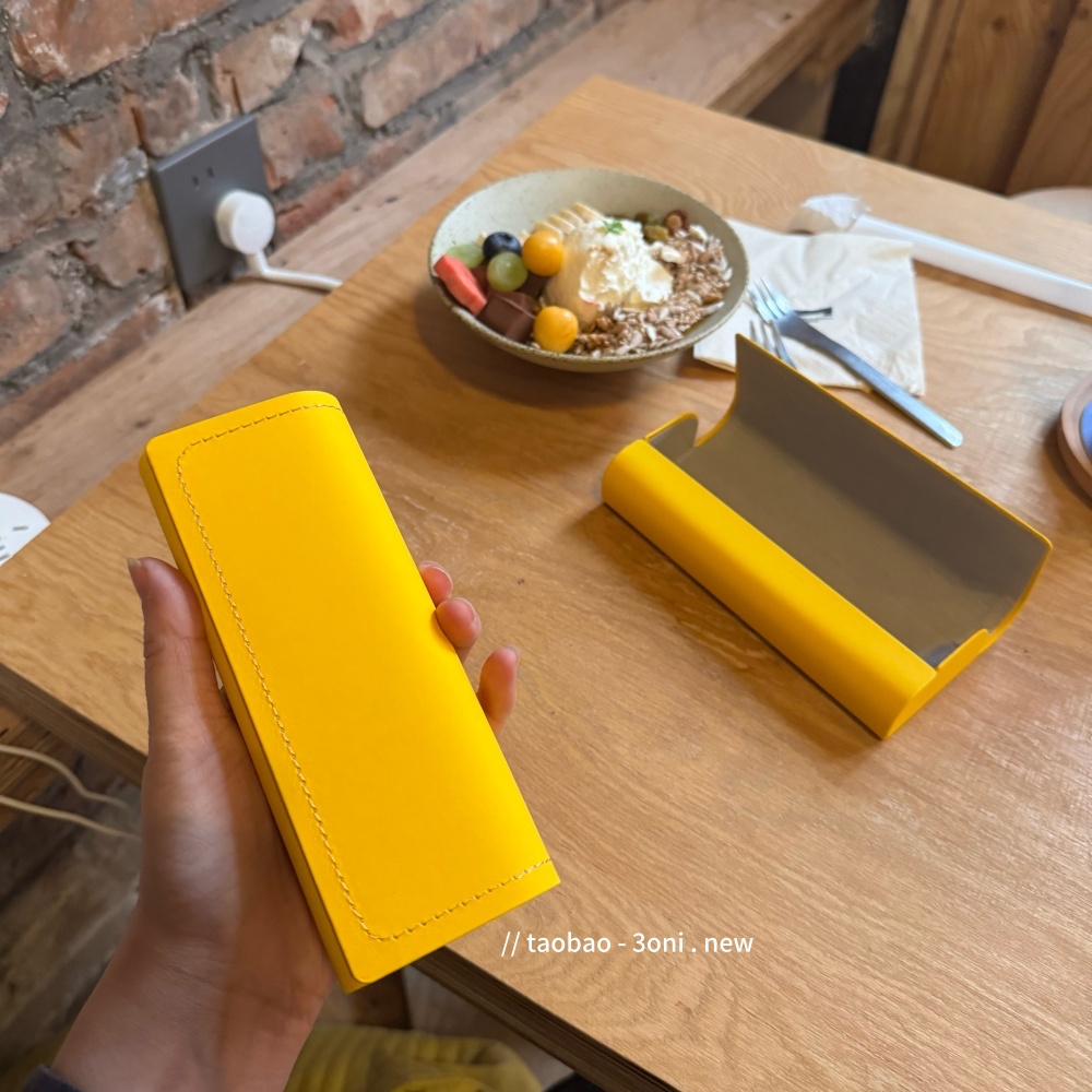 抗压！抗压！日系耐用亮黄色防尘防摩擦学生近视眼镜墨镜收纳盒！