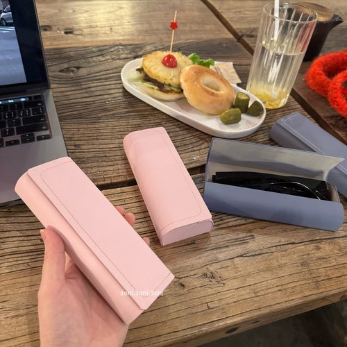 抗压款～日系纯色防摩擦防尘学生眼镜盒日常旅游墨镜收纳盒子