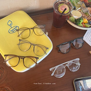 戴上好显脸小～日系chao轻可自配近视眼镜框大脸素颜防蓝光眼镜框