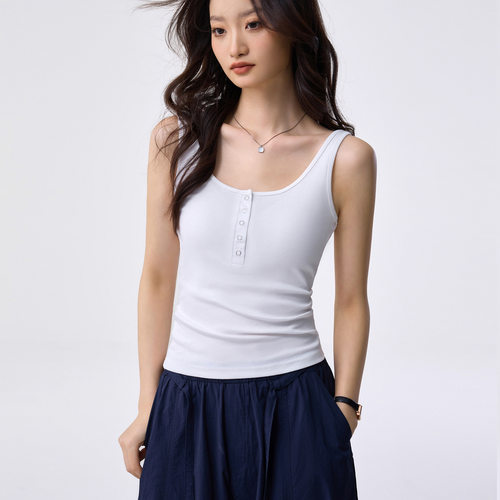 2026夏季方领显瘦吊带背心女