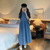 夏季新品【现货】牛仔长款连衣裙005--8815--P105--K158，女装连衣裙，浙宝005
