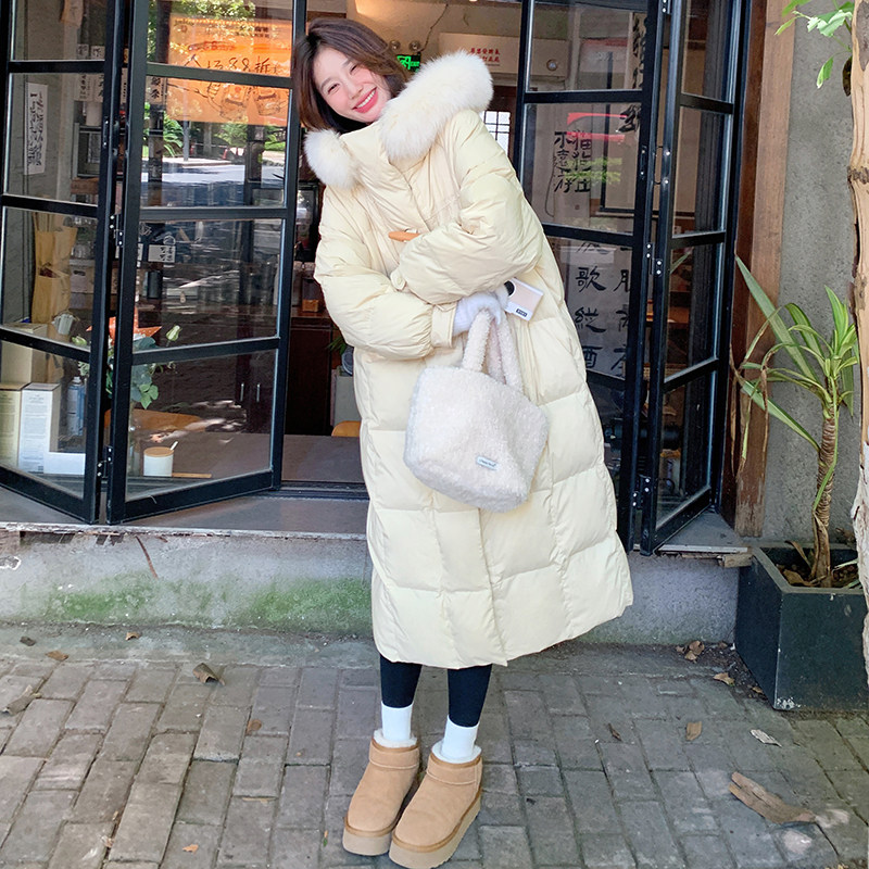 【现货】2025新款50绒送毛领中长款羽绒服0059952P335-K498,女装羽绒服,浙宝005